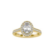 1.35Ct Oval Halo Lab-Grown Diamond Gold Ring