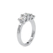 2.89Ct Princess Three Stone Lab-Grown Diamond Gold Ring