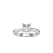 princess solitaire lab-grown diamond ring in white gold