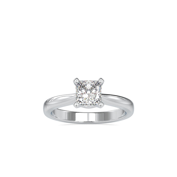 1.33Ct Princess Solitaire Lab-Grown Diamond Gold Ring