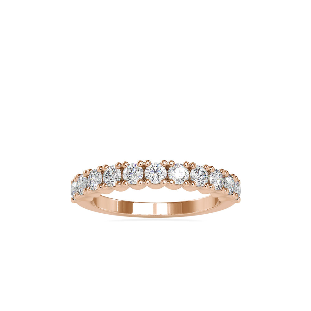 0.90Ct Prong Half Eternity Lab-Grown Diamond Gold Ring