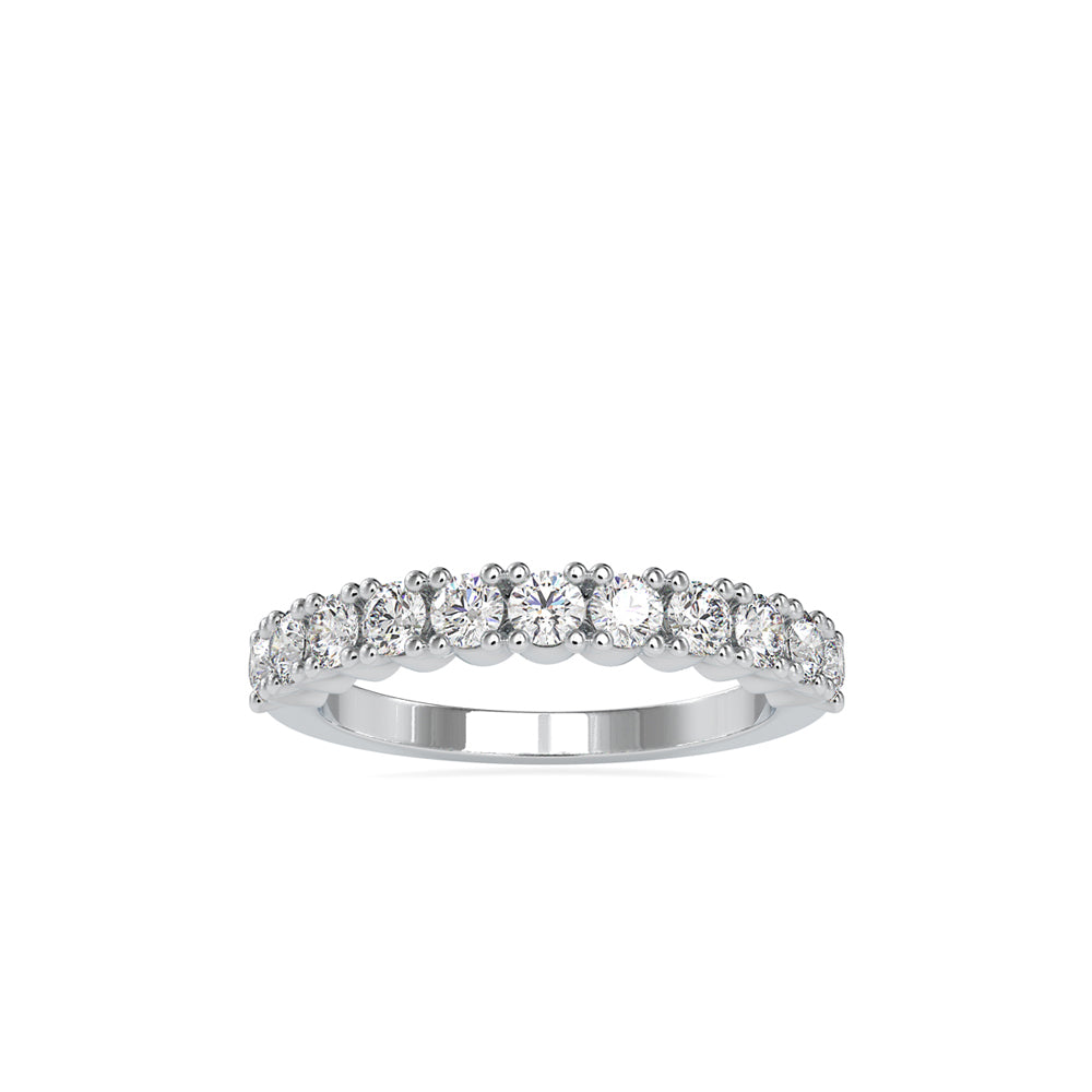 0.90Ct Prong Half Eternity Lab-Grown Diamond Gold Ring
