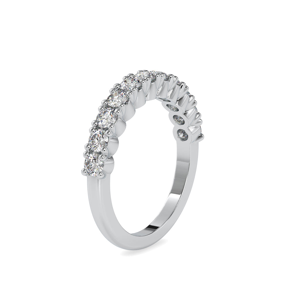 0.90Ct Prong Half Eternity Lab-Grown Diamond Gold Ring