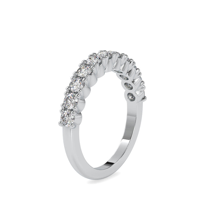 0.90Ct Prong Half Eternity Lab-Grown Diamond Gold Ring
