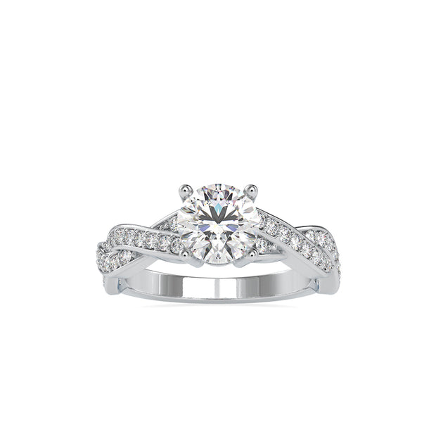 1.49Ct Round Solitaire Lab-Grown Diamond Gold Ring