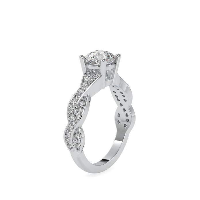 1.49Ct Round Solitaire Lab-Grown Diamond Gold Ring