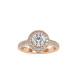 1.57Ct Round Halo Lab-Grown Diamond Gold Ring
