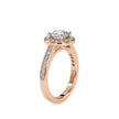 1.57Ct Round Halo Lab-Grown Diamond Gold Ring