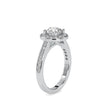 1.57Ct Round Halo Lab-Grown Diamond Gold Ring
