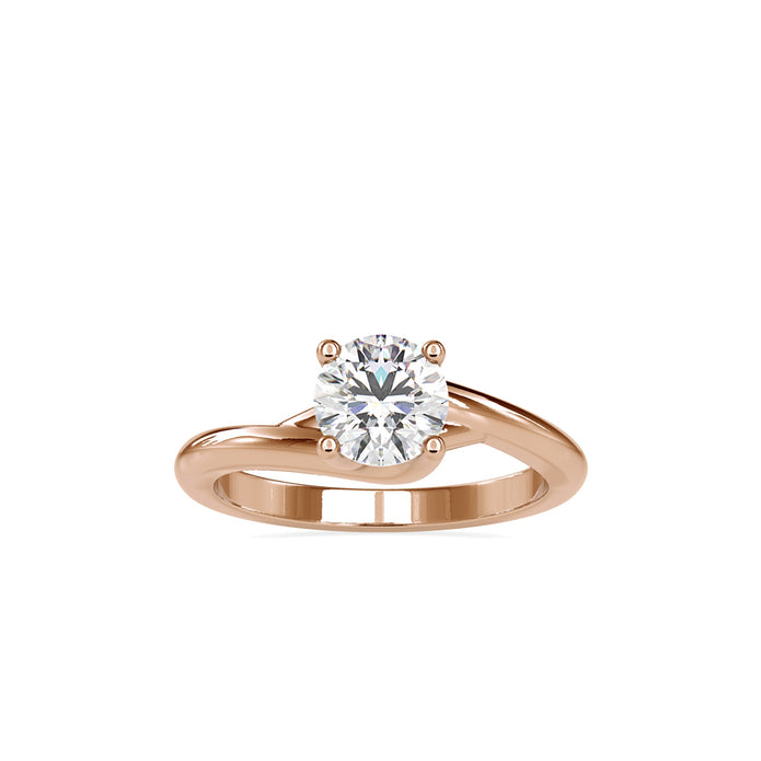 1.14Ct Round Solitaire Lab-Grown Diamond Gold Ring