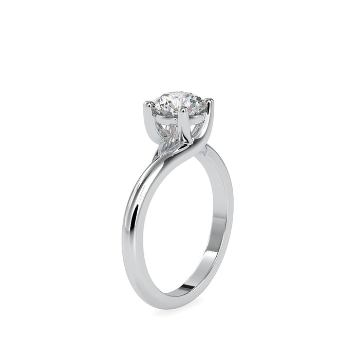 1.14Ct Round Solitaire Lab-Grown Diamond Gold Ring