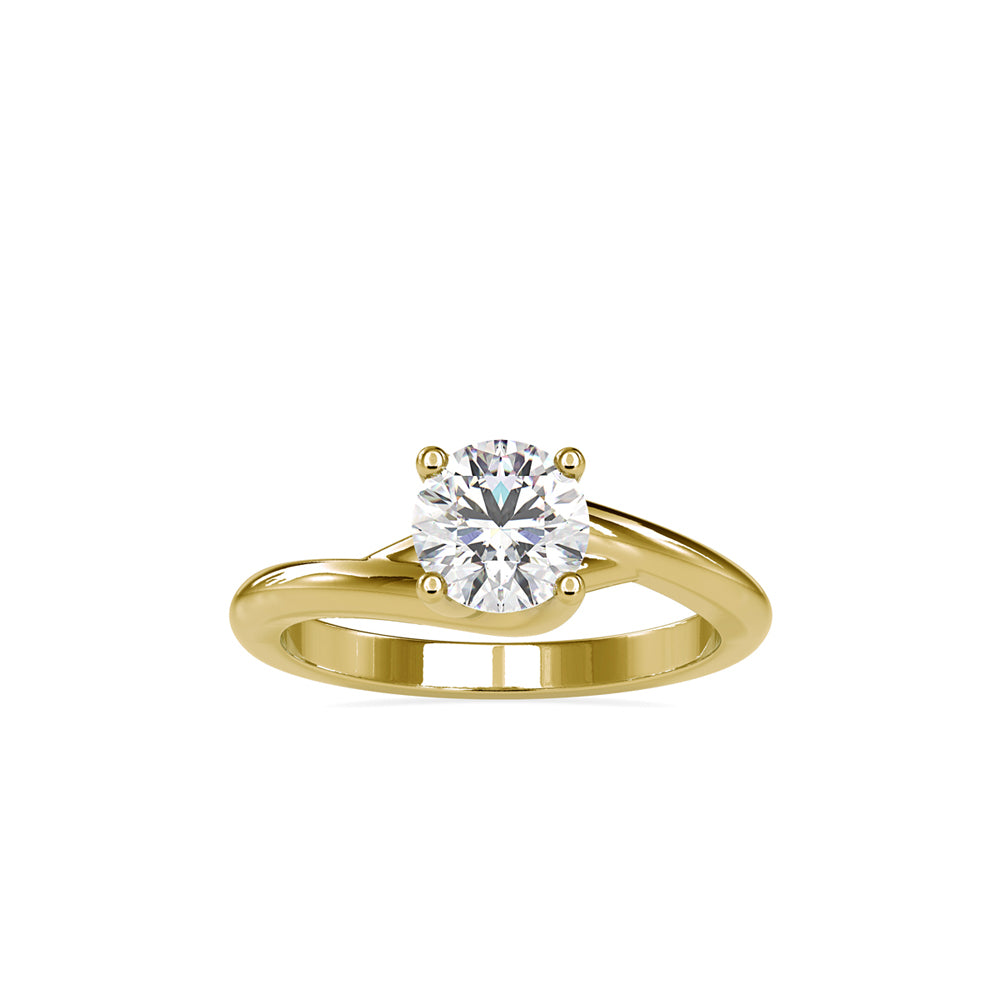 1.14Ct Round Solitaire Lab-Grown Diamond Gold Ring