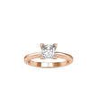1.23Ct Princess Solitaire Lab-Grown Diamond Gold Ring