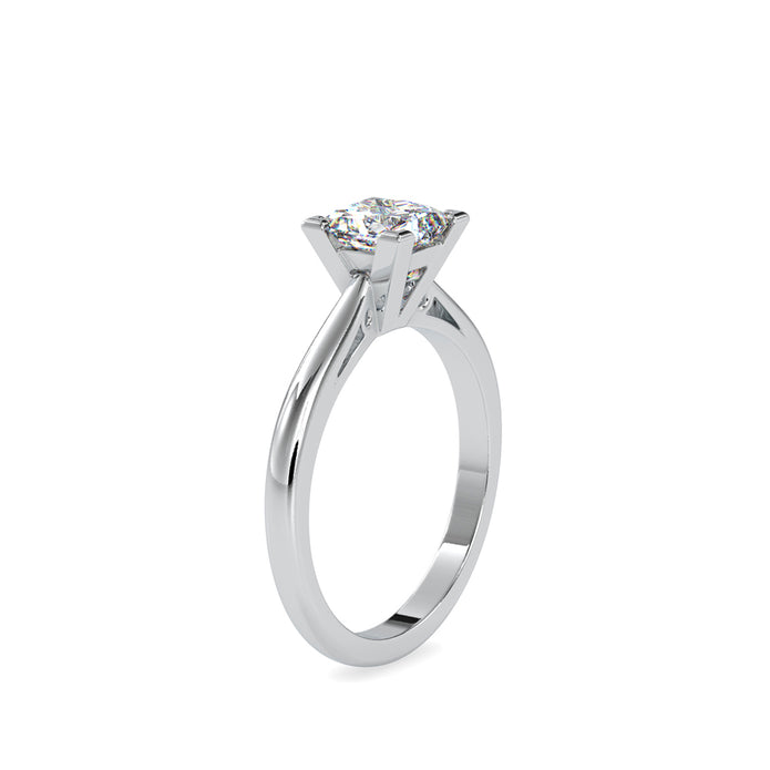 1.23Ct Princess Solitaire Lab-Grown Diamond Gold Ring