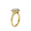 2.16Ct Cushion Halo Lab-Grown Diamond Gold Ring