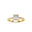 0.92Ct Princess Bezel Lab-Grown Diamond Gold Ring