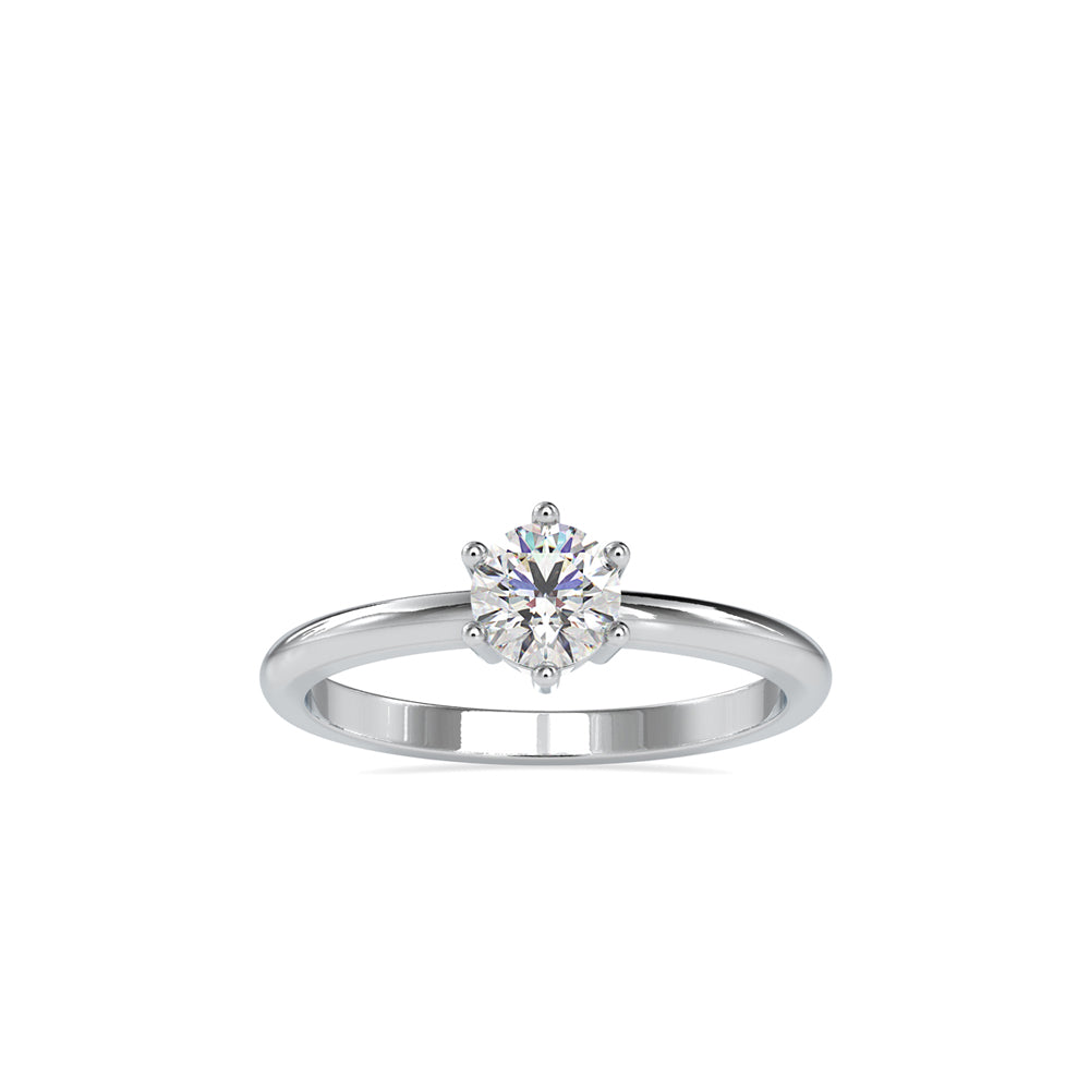 0.54Ct Round Solitaire Lab-Grown Diamond Gold Ring