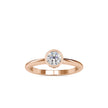 0.54Ct Round Bezel Lab-Grown Diamond Gold Ring
