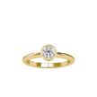 0.54Ct Round Bezel Lab-Grown Diamond Gold Ring