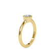 0.54Ct Round Bezel Lab-Grown Diamond Gold Ring