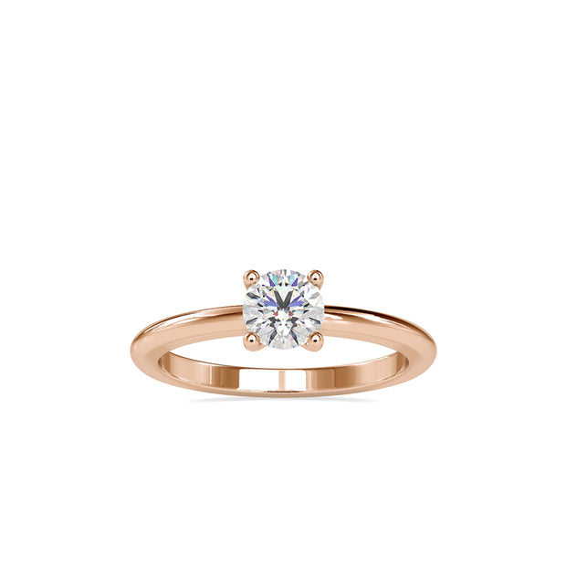 0.54Ct Round Prong Lab-Grown Diamond Gold Ring