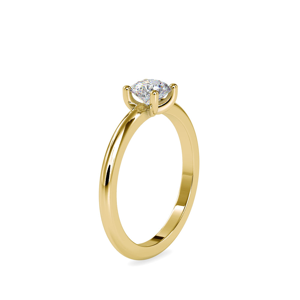 0.54Ct Round Prong Lab-Grown Diamond Gold Ring