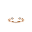 0.07Ct Open Two Stone Prong Lab-Grown Diamond Gold Ring