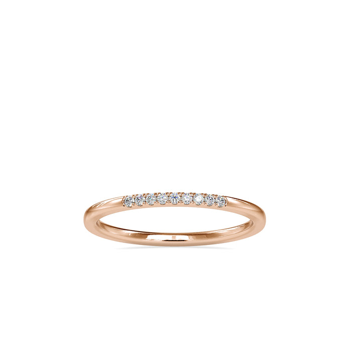 0.05Ct Half Eternity Pave Set Lab-Grown Diamond Gold Ring