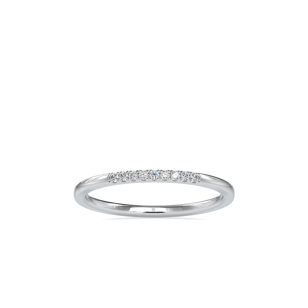 0.05Ct Half Eternity Pave Set Lab-Grown Diamond Gold Ring