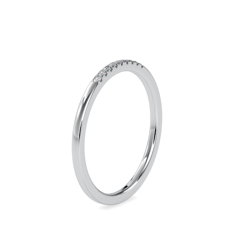 0.05Ct Half Eternity Pave Set Lab-Grown Diamond Gold Ring