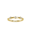 0.08Ct Three Stone Bezel Set Lab-Grown Diamond Gold Ring