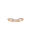 0.09Ct Curved Pavé-Set Lab-Grown Diamond Gold Band