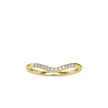 0.09Ct Curved Pavé-Set Lab-Grown Diamond Gold Band
