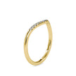 0.09Ct Curved Pavé-Set Lab-Grown Diamond Gold Band