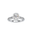 2.03Ct Cushion Bezel Lab-Grown Diamond Gold Ring