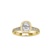 2.03Ct Cushion Bezel Lab-Grown Diamond Gold Ring