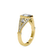 1.74Ct Emerald Bezel Lab-Grown Diamond Gold Ring