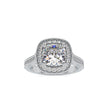 2.96Ct Cushion Halo Lab-Grown Diamond Gold Ring