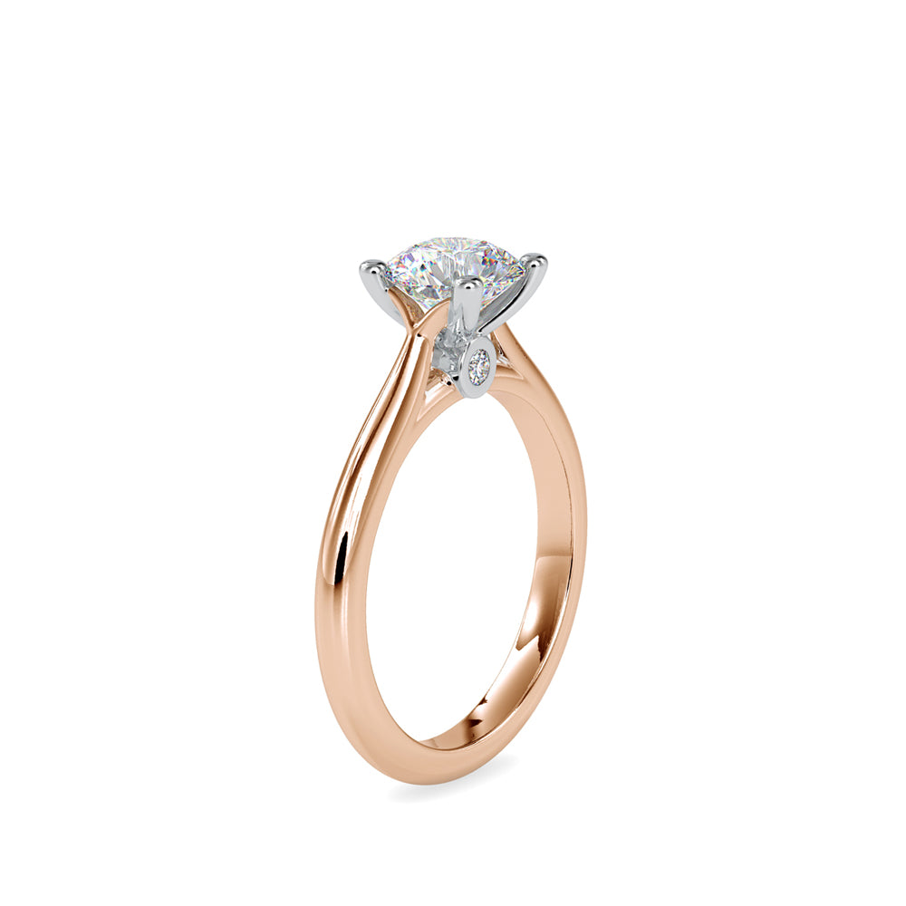 0.84Ct Round Solitaire Lab-Grown Diamond Gold Ring