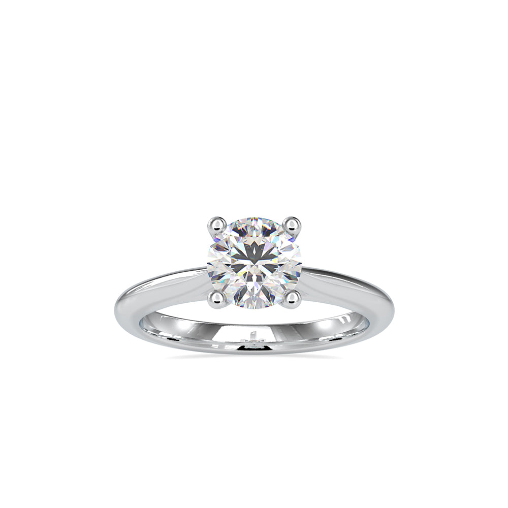 0.84Ct Round Solitaire Lab-Grown Diamond Gold Ring