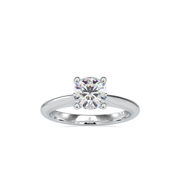 0.84Ct Round Solitaire Lab-Grown Diamond Gold Ring