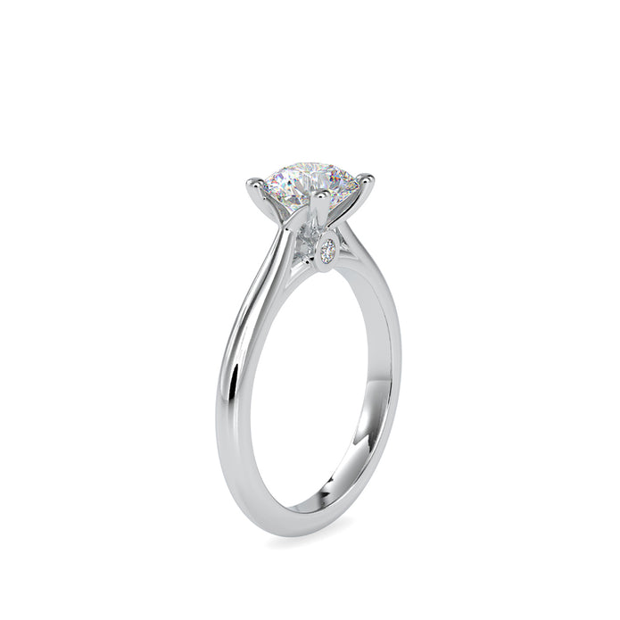 0.84Ct Round Solitaire Lab-Grown Diamond Gold Ring