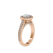 1.68Ct Round Prong Halo Lab-Grown Diamond Gold Ring