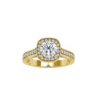 1.68Ct Round Prong Halo Lab-Grown Diamond Gold Ring