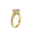 1.68Ct Round Prong Halo Lab-Grown Diamond Gold Ring
