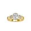 1.46Ct Cushion Bezel Lab-Grown Diamond Gold Ring