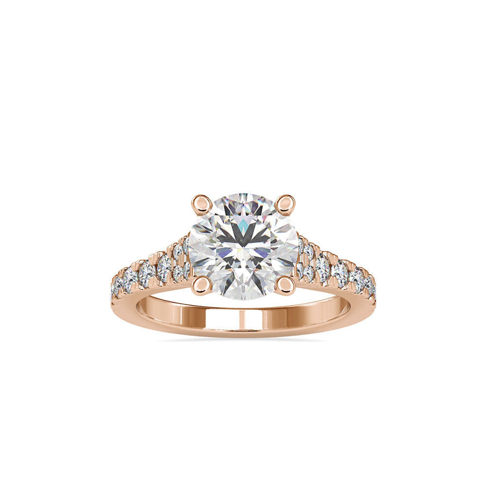 2.91Ct Round Solitaire Lab-Grown Diamond Gold Ring