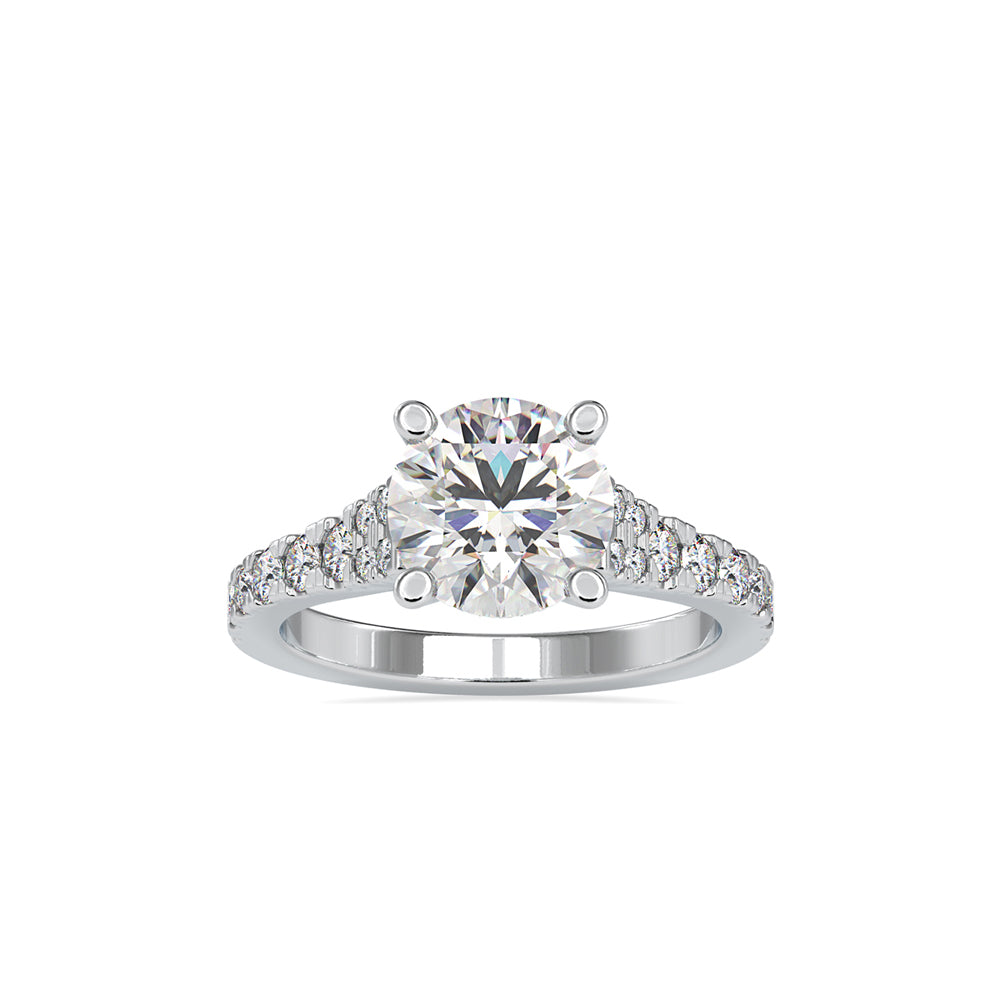 2.91Ct Round Solitaire Lab-Grown Diamond Gold Ring