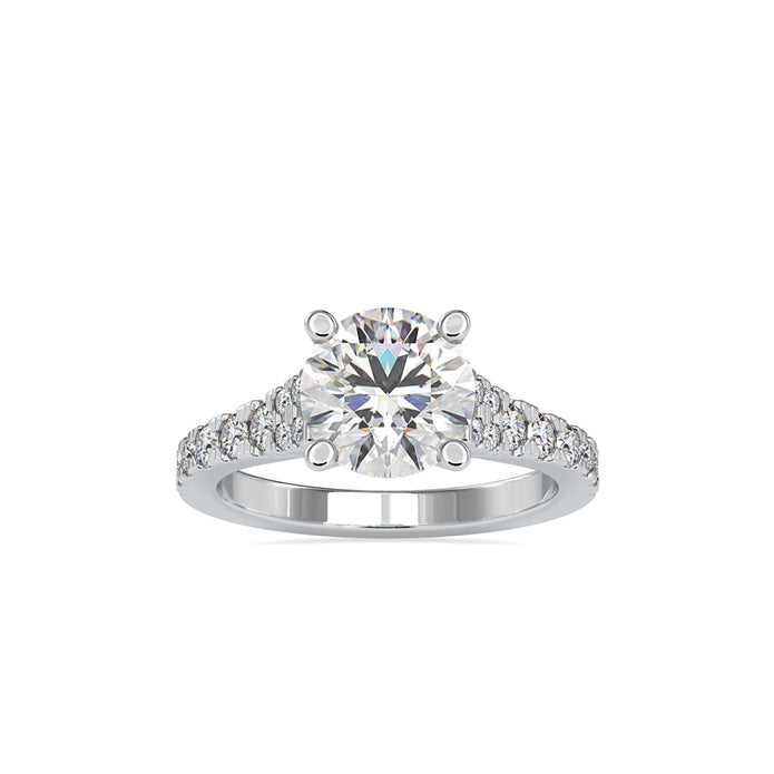 2.91Ct Round Solitaire Lab-Grown Diamond Gold Ring