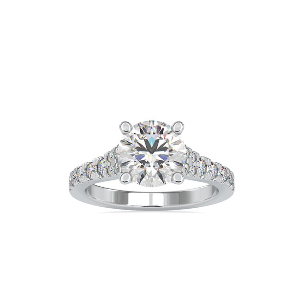 2.91Ct Round Solitaire Lab-Grown Diamond Gold Ring